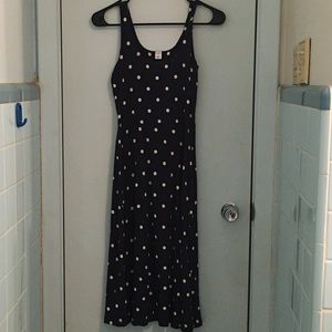 Navy blue polka dot dress